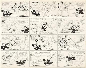 [OTTO MESSMER (1892-1983)] (PAT SULLIVAN). [COMICS / FELIX] Homes are scarce in this stone age. * My Kingdom for a pair of roller sk
